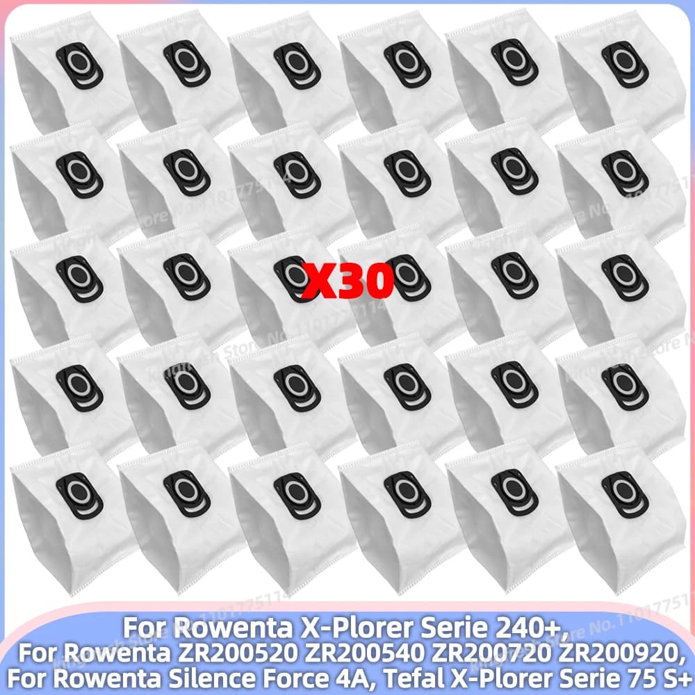 Dust Bag Fit For Rowenta Tefal X-Plorer Serie 75 S+/ 70+/ 580 Max/240+/140+ RG9197WH RR8497WH ZR200520 ZR200540 Silence Force 4A