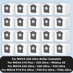 Dust Bag Compatible For MOVA E30 E40 P50s S20 V50 Ultra / P10 P50 Pro Ultra / Mobius 60 / S10 Plus / Z60 Ultra Roller Complete