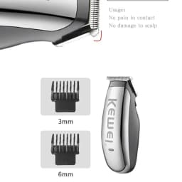 Kemei Mini Electric Hair Clipper Men's Hair/Beard Trimmers Portable Travel Haircut Machine Rechargeable Carving Clipper KM-666C
