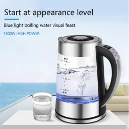Smart Thermostatic Glass Electric Kettle 1.8L Capacity Automatic Thermostat Suitable for Home, Office, Hotel