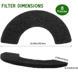 8Pcs Carbon Filters Compatible with Litter-Robot 4,Replacement Activated Charcoal Filters for Litter Box Carbon Premium Filter