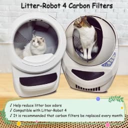 8Pcs Carbon Filters Compatible with Litter-Robot 4,Replacement Activated Charcoal Filters for Litter Box Carbon Premium Filter