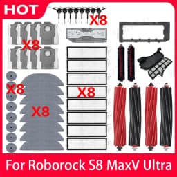 Roborock S8 MaxV Ultra Robot Vacuum Cleaner Accessories Mop Cloth Vacuum Bags Side Brush Filter Replaceable Spare Parts