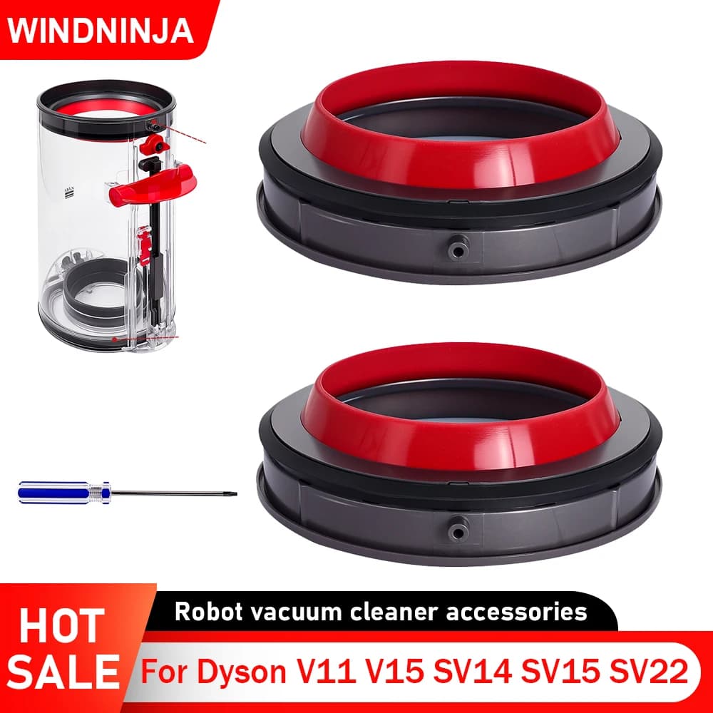 Dust Bin Top Fixed Sealing Ring For Dyson V11 V15 SV14 SV15 SV22 Vacuum Accessories Dust Collection Cup Repair Top Sealing Ring