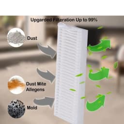 For Teendow BR151 Vacuum Robot Accessories, Side Brush Mop Cloth HEPA Filter Efficient Microfiber Spare Cleaning Replacement