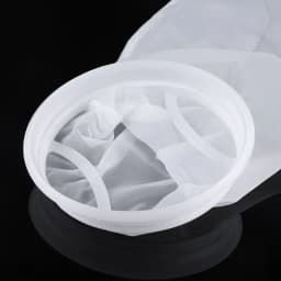 M7DF Nylon Filter Bag Aquarium Filter Sock for Fish for Tank 17 Inch Length 7 Inch Diameter Ring Removing Organic Waste