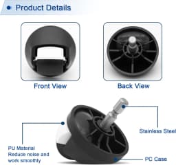 Front Wheel Caster Assembly For iRobot Roomba 500 600 700 800 900 i7 E5 E6 Series Robot Vacuum Cleaners Anti-Slip Accessories