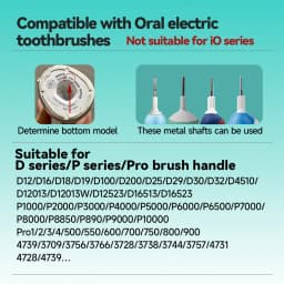 Compatible with Oral Electric Toothbrush Head P2/4000/3757/D12/3766 OLB Replacement Head Universal