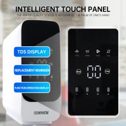 OSWNKW 600GPD High Flow Tankless RO System, Reduce TDS, 1:2Drain Ratio, Mineralized, UV Light, Compact Under Sink Water Purifier