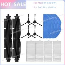 Fit For Beko VRR70214VB/VRR80214VB/VRR94314VB/VRR60314VW, Polaris 5001/5002/6001,360 S8/S8 Plus, Medion X10 SW Brush Filter Mop