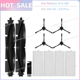 Fit For Beko VRR70214VB/VRR80214VB/VRR94314VB/VRR60314VW, Polaris 5001/5002/6001,360 S8/S8 Plus, Medion X10 SW Brush Filter Mop