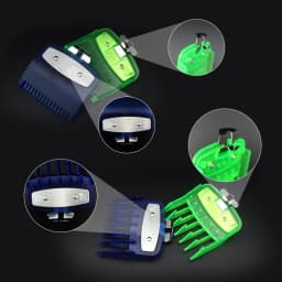 Professional Hair Clipper Guide 2Pcs for Wahl, Madeshow, JRL - 1.5mm/4.5mm, Transparent, Metal Buckle