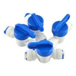 10pcs 1/4 inch OD Tubing&Hose&Pipe Use Inline Shut Off Ball Valve Plastic Quick Connect Fittings for Water Purifier RODI System