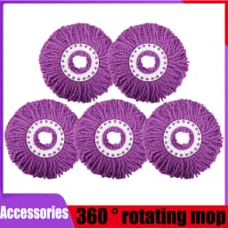 Universal 360 ° Rotating Mop Head Microfibers Round 16mm Mopping Head Microfiber Spin Mop Rags Cloth Replacement Clean Tool