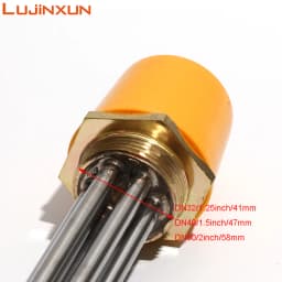 LUJINXUN Electric Immersion Tubular Heating Element Thread DN32 (41mm) DN40(47mm) DN50(58mm) 3-12KW TEN for Boiler/Brewing 1PC