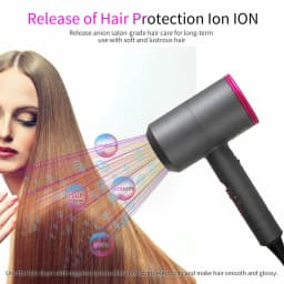 Professional Hair Dryer Strong Wind Hot Air Cold Air Ion Salon HairDryer 2000w Brush Negative Ion Blow Dryer with Diffuser