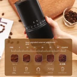 New Portable Electric\Manual Coffee Bean Grinder Household 30 Gears Externally Adjustable Coffee Machine Rechargeable Grinders