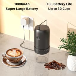 Portable 1800mAh Electric Coffee Bean Grinder 40 Gears External Adjustable Home Rechargeable Grinders Household Coffee Machine