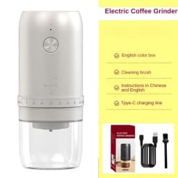 Portable 1800mAh Electric Coffee Bean Grinder 40 Gears External Adjustable Home Rechargeable Grinders Household Coffee Machine
