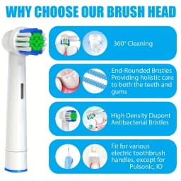 4/12/20 Pcs Replacement Toothbrush Heads Compatible with Oral-B Braun Professional Electric Toothbrush Heads Brush Heads