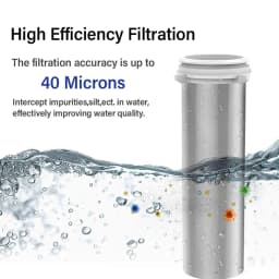Waternoble 40 Micron Spin-Down Sediment Filter Brass Prefilter & Stainless Steel Mesh For Enhanced Water Quality & Rust Removal
