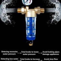 Waternoble 40 Micron Spin-Down Sediment Filter Brass Prefilter & Stainless Steel Mesh For Enhanced Water Quality & Rust Removal