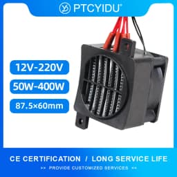 PTC Heater 12V 24V 48V 110V 220V Ceramic Thermostatic Insulated Heater With Fan Pet Insulation Incubator PTC Electric Heater Car