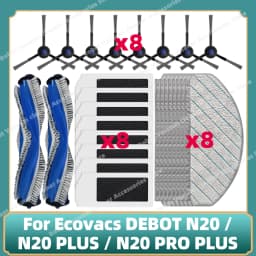Compatible For ECOVACS DEBOT N20 / N20 PLUS / N20 PRO PLUS Main Side Brush Hepa Filter Mop Cloth Accessories Replacement Parts