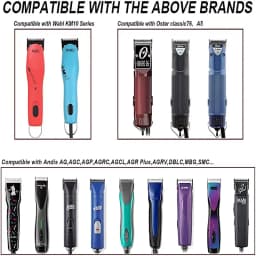 Replacement Detachable Pet Dog Clipper Ceramic Blades Set Compatible with Andis,Oster A5,Wahl KM10 Series Clippers