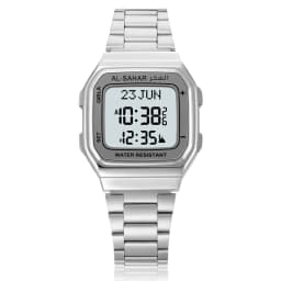 Azan Watch Muslim Prayer Wsatch with Auto-Qibla Backlight Hijri Calendar Multi-Language Wristwatch Islamic Watch