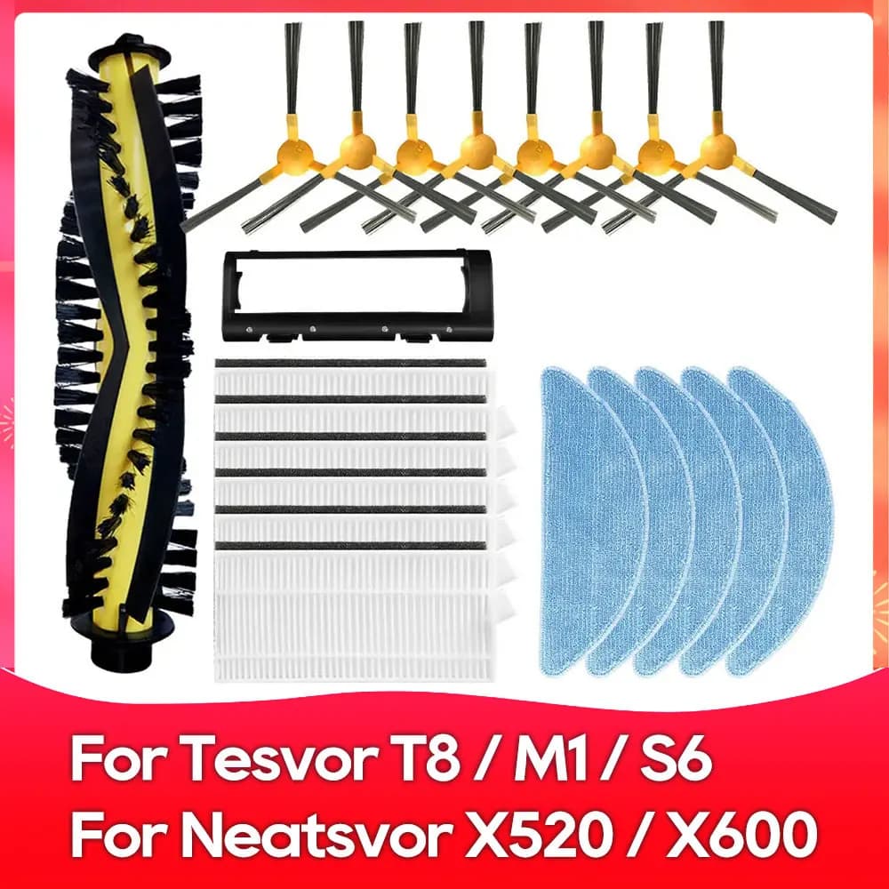 Fit For Neatsvor X500, X520, X600 Pro, Tesvor X500, T8, S6, Ikhos Create NetBot S15 Robot Vacuum Filter Mop Brush Spare Part