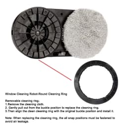 Purerobo W-R3S W-R1 Window Cleaning Robot Original Spare Part Mop Holder Replacement Round Ring for Glassbot Round Type Mop Pack