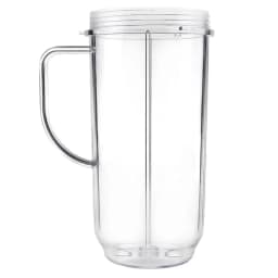 Tall 22oz Replacement Part Cup Mug with Handle Compatible with 250w Magic Bullet On-The-Go Mug