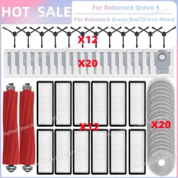 Fit For (Roborock Qrevo S, Qrevo Pro, Qrevo MaxV, Qrevo Plus) Vacuum Parts Main Roller Side Brush Filter Mop Pad Cloth Dust Bag