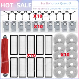 Fit For (Roborock Qrevo S, Qrevo Pro, Qrevo MaxV, Qrevo Plus) Vacuum Parts Main Roller Side Brush Filter Mop Pad Cloth Dust Bag