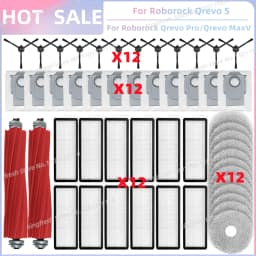 Fit For (Roborock Qrevo S, Qrevo Pro, Qrevo MaxV, Qrevo Plus) Vacuum Parts Main Roller Side Brush Filter Mop Pad Cloth Dust Bag