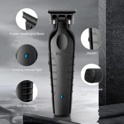 Kemei Men's Cordless Hair Clipper USB Rechargeable Zero Gap Trimmer Electric Hair Clipper Original Blade Accessories KM-2299
