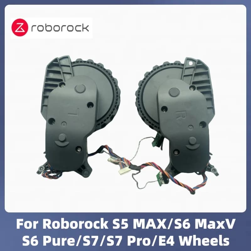 Original For Roborock S5 MAX/ S6 MaxV/S6 Pure/S7 Pro/ E4 Vacuum Cleaner Accessories Right Left Walking Wheels Parts