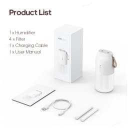 KINSCOTER Portable Double Mist Air Humidifier 300ml Cold Mist Diffuser 2000mAh Car Air Purifier USB Mini Air Freshener
