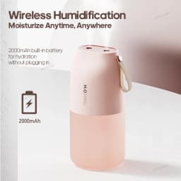 KINSCOTER Portable Double Mist Air Humidifier 300ml Cold Mist Diffuser 2000mAh Car Air Purifier USB Mini Air Freshener