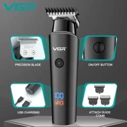 VGR Hair Cutting Machine Electric Hair Clipper Professional Beard Hair Trimmer Face Haircut Mustache Barber Trimer For Men V-937