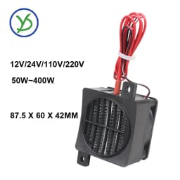12~220V 50W~400W Incubator PTC Heater With Fan PTC Electric Heating Element 12V 24V 48V 110V 220V Ceramic Thermostatic Heater