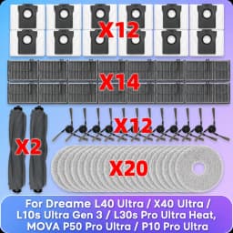 Fit For Dreame L10s Ultra Gen 3/ L40 Ultra/X40 Ultra/ L30s Pro Ultra Heat, MOVA P50 Pro Ultra/P10 Pro Ultra Brush Filter Mop Bag