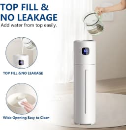 12L Humidifier Floor-Mounted Air Purification Large-Capacity Heavy Fog Intelligent Household Touch AC Negative Ions White