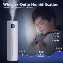 12L Humidifier Floor-Mounted Air Purification Large-Capacity Heavy Fog Intelligent Household Touch AC Negative Ions White