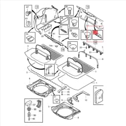 Boot Trunk Tailgate Door Lock Switch Button Handle 31348022 for Volvo S80 S90 S60 S40