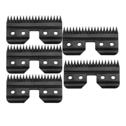 5pcs Black Fast Feed Ceramic Blades Replacement Blades for Oster Fast Feed Clipper A5 Grooming Clippers Movable Blade