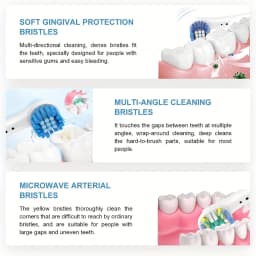 10Pcs Replacement Toothbrush Heads Compatible with Oral-B Braun Professional Electric Toothbrush Heads Brush Heads