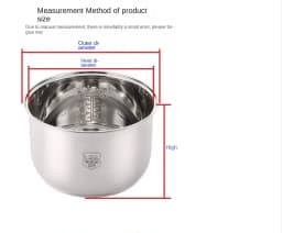 Pressure cooker 2L 3l4L 5L 6L inner pot rice liner 304 stainless steel non-stick cookware kitchen accessories utensils