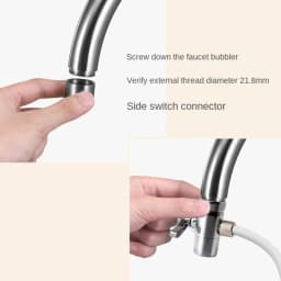 1pc Faucet Diverter Valve M22 Silver Above Counter Water Filter For 1/4" RO Tubing Water System Home Appliance Accessories